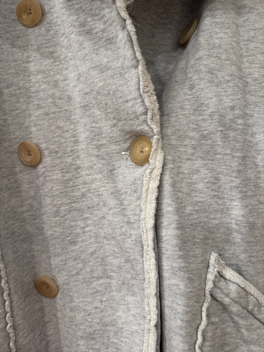 Frank & Eileen Belfast Light Gray Double-Breasted Utility Jacket - Picture 4 of 6